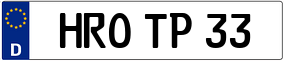 Trailer License Plate